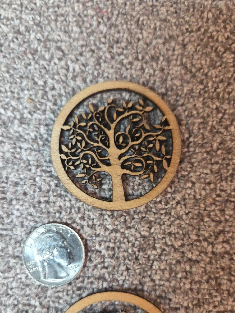 Natural Wood Tree of Life Wall Decor - Set of 2